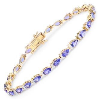 Diana M. Jewels Tanzanite ( AA+ ) Pears 5x3mm - 25Pcs + White Diamond F/C Round 1.20mm( I1-I2/I color ) - 50Pcs ( White Pen Rhodium ) ( Box Lock With Double Safety )