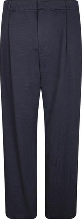 Harris Wharf London Seersucker Broeken - Heren - Nette broeken - Blauw - 2XL - Leer - Broeken