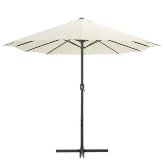 Berkfield Home Outdoor Parasol with Aluminium Pole 460x270 cm Sand in Beige