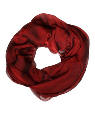 Dolce & Gabbana Womens Silk Rectangle Wrap Shawl Red