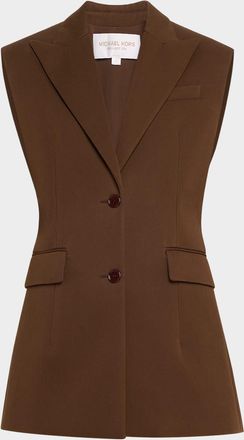 Michael Kors Sleeveless Two Button Jacket