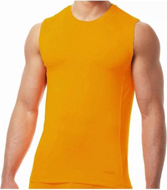 Papi Sport Muscle Tank Top Shirt In Orange