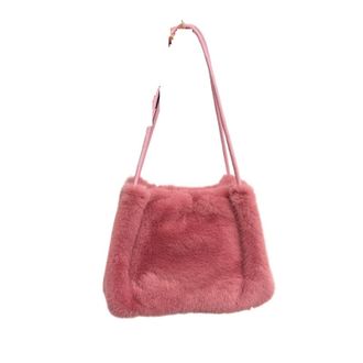 Generic Womens Plush Bags Plush Bag Crossbody Fashion N Edition Casual Shoulder Tote Single(Pink)