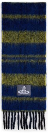 Vivienne Westwood Womens Scarf Multicolour Fringed Alpaca Wool Scarfs