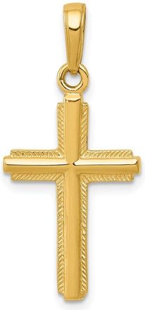 Diamond2Deal 10k Yellow Gold Cross Pendant