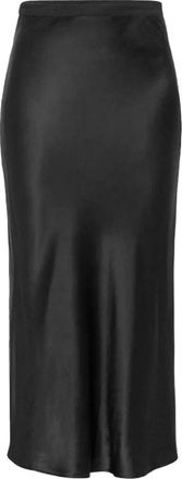 Anine Bing Bar Zijden Rok - Dames - Midirokken - Zwart - M - Rokken