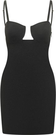 Givenchy Black Solid V Neck Mini Dress