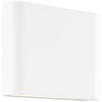 Brilliant Aplique De Pared Exterior - Brilliant - Welbie - Metal Y Vidrio - Blanco - Led Integrada 7 W
