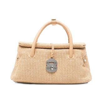 Zanellato Handbags, female, Beige, Size: ONE SIZE Mond&agrave; Vimini Small Bucket Bag