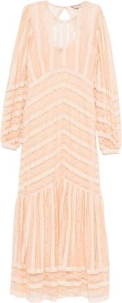 Twinset Long striped lace dress