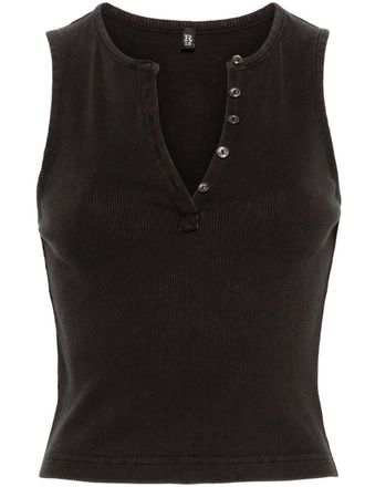 R13 Top met doodskop - Zwart