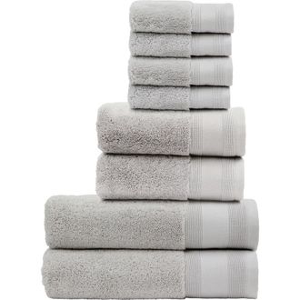 Christy Signature Luxury 100% Turkish Cotton 8 Piece Towel Set in Platinum at Nordstrom