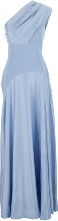 Solace London Gabriela One-Shoulder Maxi Jurk - Dames - Avondkleed - Blauw - 2XS - Kleedjes