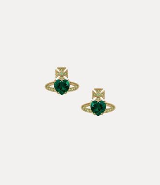 Vivienne Westwood Ariella Earrings -Gold-emerald-cz-erinite-crystal -Gold-emerald-cz-erinite-crystal Women