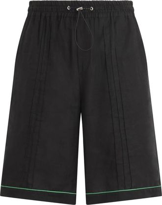 Philipp Plein Linen Drawstring Shorts Plein Tennis - Heren - Korte Broeken - Zwart - 3XL - Linnen - Korte Broeken