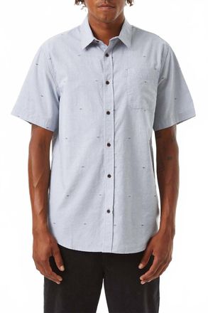KATIN Twine Short Sleeve Woven Shirt In Steel Blue