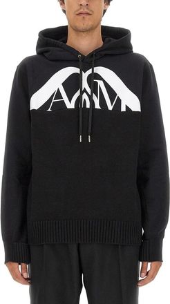 Alexander McQueen Logo Cotton Sweatshirt - Black