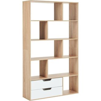 Beliani Bookcase WADENA 185 cm Brown/ White