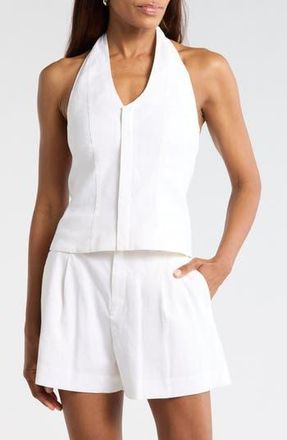 A.L.C. Cora Linen Blend Halter Top in Ecru at Nordstrom Rack, Size 2