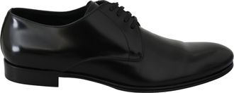 Dolce & Gabbana Derby Napoli Black Leather Dress Formal Mens Shoes