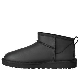 UGG (WMNS) UGG Classic Ultra Mini LTHR-Snow Boots Black 1174210-BLK