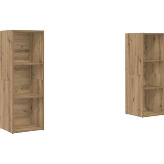 vidaXL Conjunto De Mueble De Tv 2 Pcs Roble Artesanal 107 X 35 X 37 Cm Vidaxl