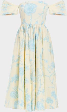 Mestiza New York Odette Off-Shoulder Cotton Midi Dress