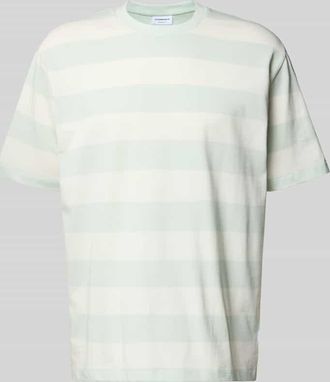 Lindbergh Lindbergh Oversized T-Shirt mit Streifenmuster und Rundhalsausschnitt in Mint, Gr&ouml;&szlig;e XXXL