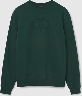Gucci Brushed Cotton Jersey Sweatshirt, Size XXXL, Green, Ready-to-wear