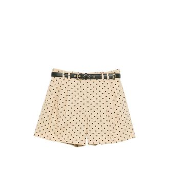 Max Mara Polka-dot Belted Shorts