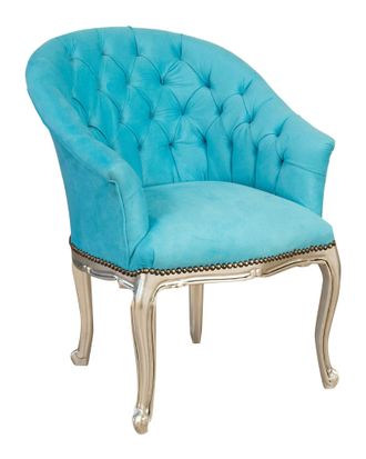Biscottini International Biscottini - Sill&oacute;n Acolchado Con Brazos Sill&oacute;n De Entrada Silla Acolchada De Madera Silla De Sal&oacute;n Sill&oacute;n De Dormitorio Estilo Franc&eacute;s