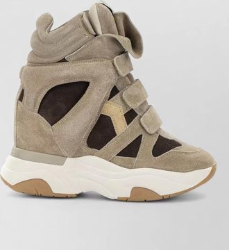 Isabel Marant suede wedge high-top sneakers