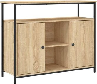 vidaXL Sideboard Sonoma Oak 100x35x80 cm Engineered Wood Vidaxl