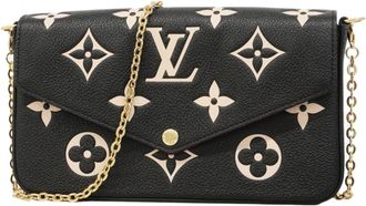 Louis Vuitton Beige Black Chain/Shoulder Wallet (Pre-Owned)