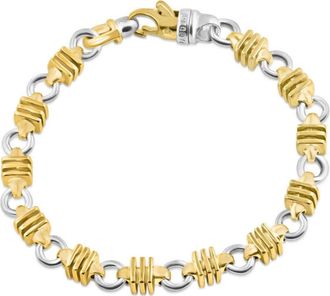 Pompeii3 Mens Solid 14k Gold (57grams) or Platinum (91gram) Two Tone 8mm Bracelet 8.75