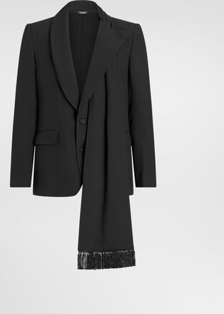 Dolce & Gabbana Sicilia Single-breasted Cady Jacket - Man Suits And Blazers Black 46