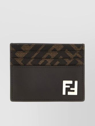 Fendi leather ff canvas card holder
