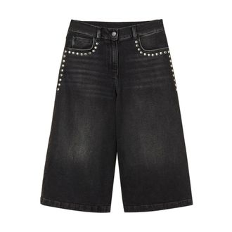 Twin-Set Jeans Shorts - Dames - Denim shorts - Zwart - W27 - Katoen - Korte Broeken