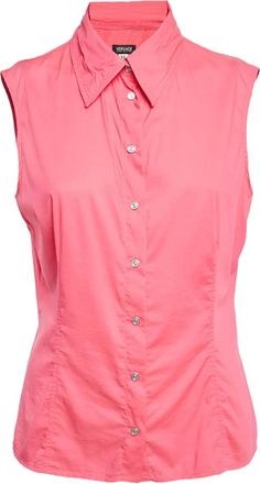 Versace Camicia con cristalli - Rosa