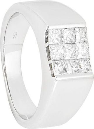 Bespoke 0.7ct Princess Cut Diamond Signet Ring - Size 55