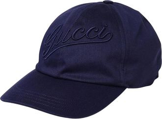 Gucci Cappello - Heren - Petten - Blauw - M - Accessoires