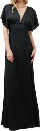 Sugarlips Stacy V-Neck Maxi Dress In Black