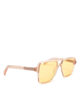Joseph Apricot Aviator Square Sunglasses Size L