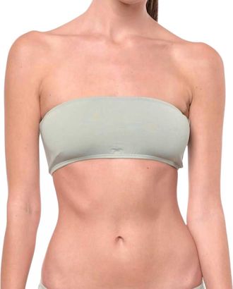 Sauipe Swimwear Giovanna Bandeau Bikini Top In Sage Green