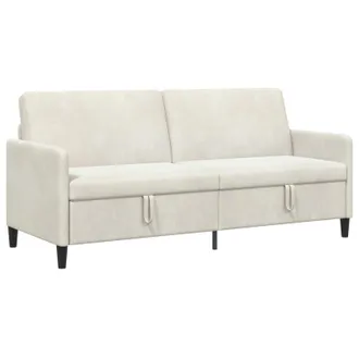 vidaXL Divano Con Storage Crema 192 X 78 X 87 Cm Poliestere Vidaxl