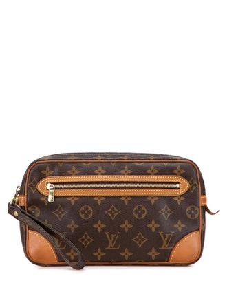 Louis Vuitton 1995 Monogram Marly Dragonne GM clutch bag - unisex - Leather/Fabric - One Size - Brown