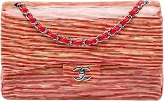 Chanel Pre-owned Vintage CC Turn-Lock Schoudertas - Dames - Vintage Schoudertas - Rood - ONE Size - Leer - Vintage