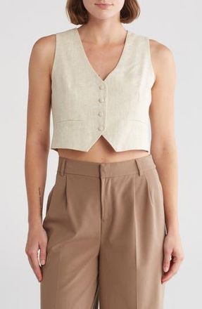 By Design Brandi Cutaway Button-Up Vest in Natural at Nordstrom Rack, Size X-Small