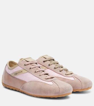 Alexander McQueen Boxe suede and leather sneakers