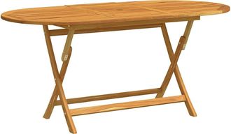 vidaXL Mesa Jard&iacute;n Plegable 160x85x75 Cm Madera Maciza De Eucalipto Vidaxl